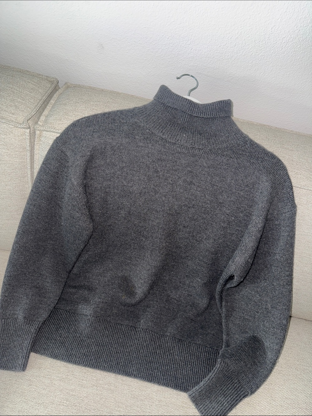 Babaton Charcoal Gray Knit Turtleneck